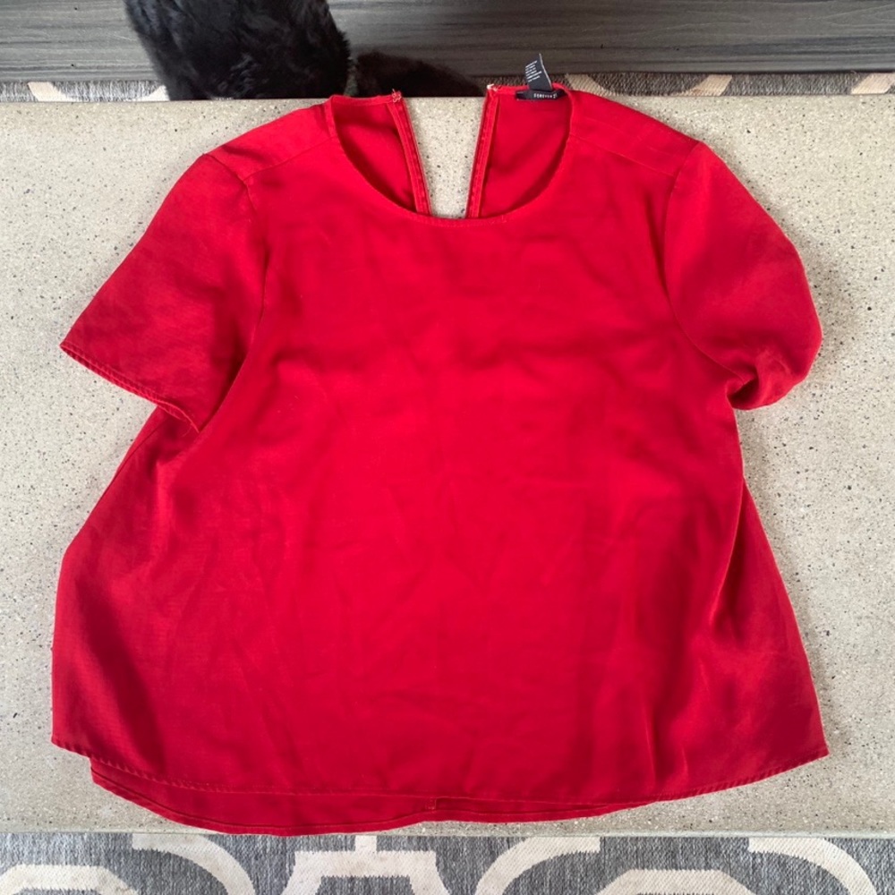 Red Flowy Shirt